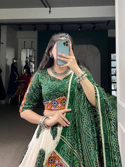 Vaidehi Traditional Bandhej Lehenga Choli Set