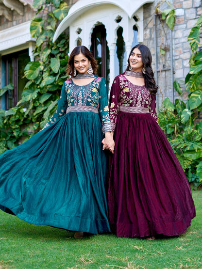 Queen’s Aura Traditional yet Contemporary Designer Anarkali Gown
