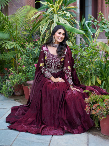 Queen’s Aura Traditional yet Contemporary Designer Anarkali Gown