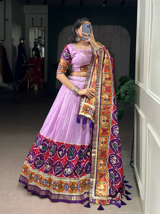 Reshma Mirror Embroidered Bandhej Inspired Lehenga Choli