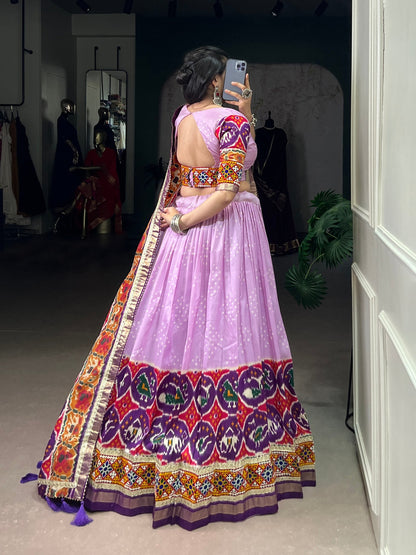 Reshma Mirror Embroidered Bandhej Inspired Lehenga Choli