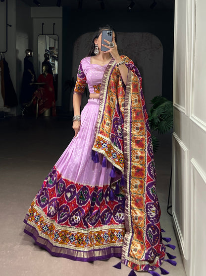 Reshma Mirror Embroidered Bandhej Inspired Lehenga Choli