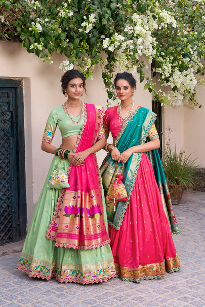 Gulbahaar Royale Vibrant Contrast Lehenga Choli Set