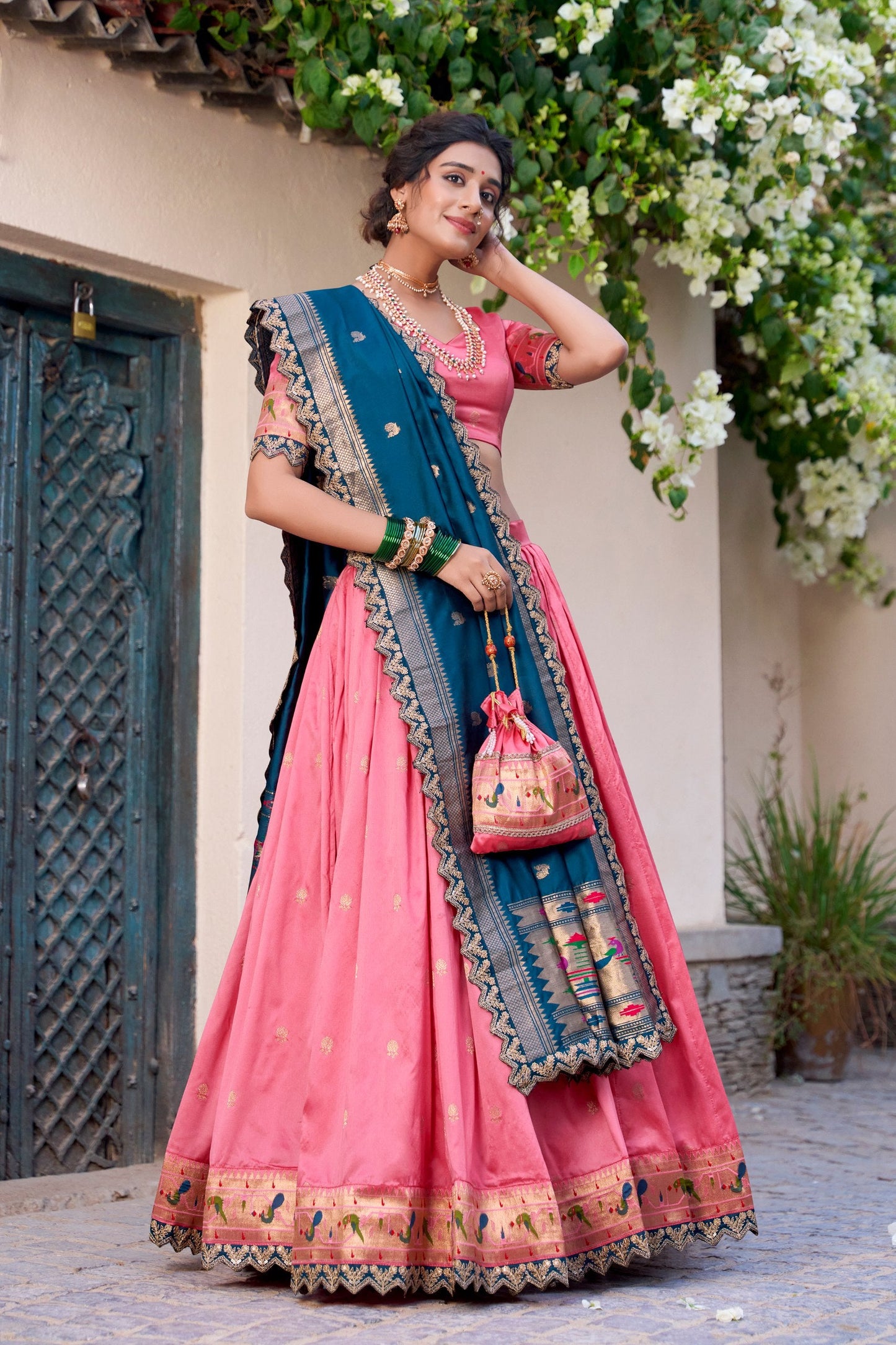 Gulbahaar Royale Vibrant Contrast Lehenga Choli Set