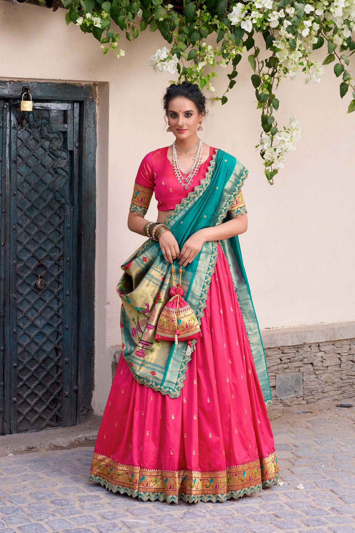 Gulbahaar Royale Vibrant Contrast Lehenga Choli Set