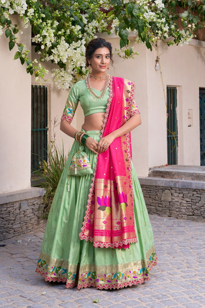 Gulbahaar Royale Vibrant Contrast Lehenga Choli Set
