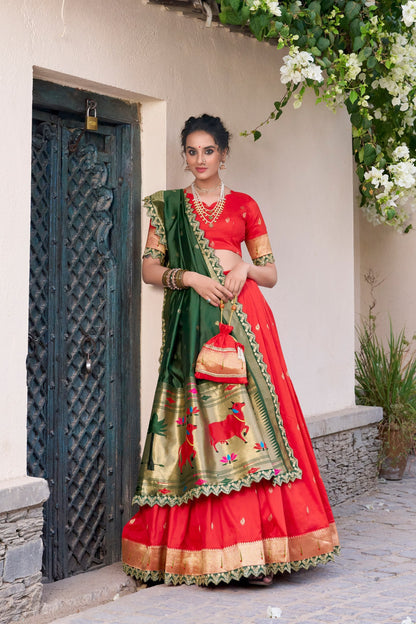 Gulbahaar Royale Vibrant Contrast Lehenga Choli Set