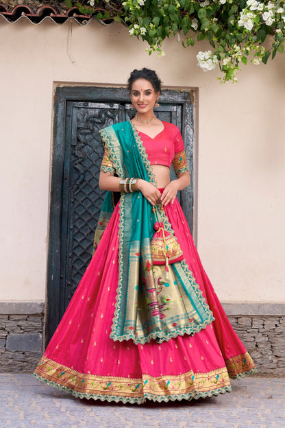 Gulbahaar Royale Vibrant Contrast Lehenga Choli Set