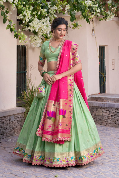 Gulbahaar Royale Vibrant Contrast Lehenga Choli Set