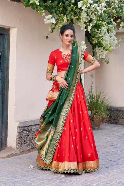 Gulbahaar Royale Vibrant Contrast Lehenga Choli Set