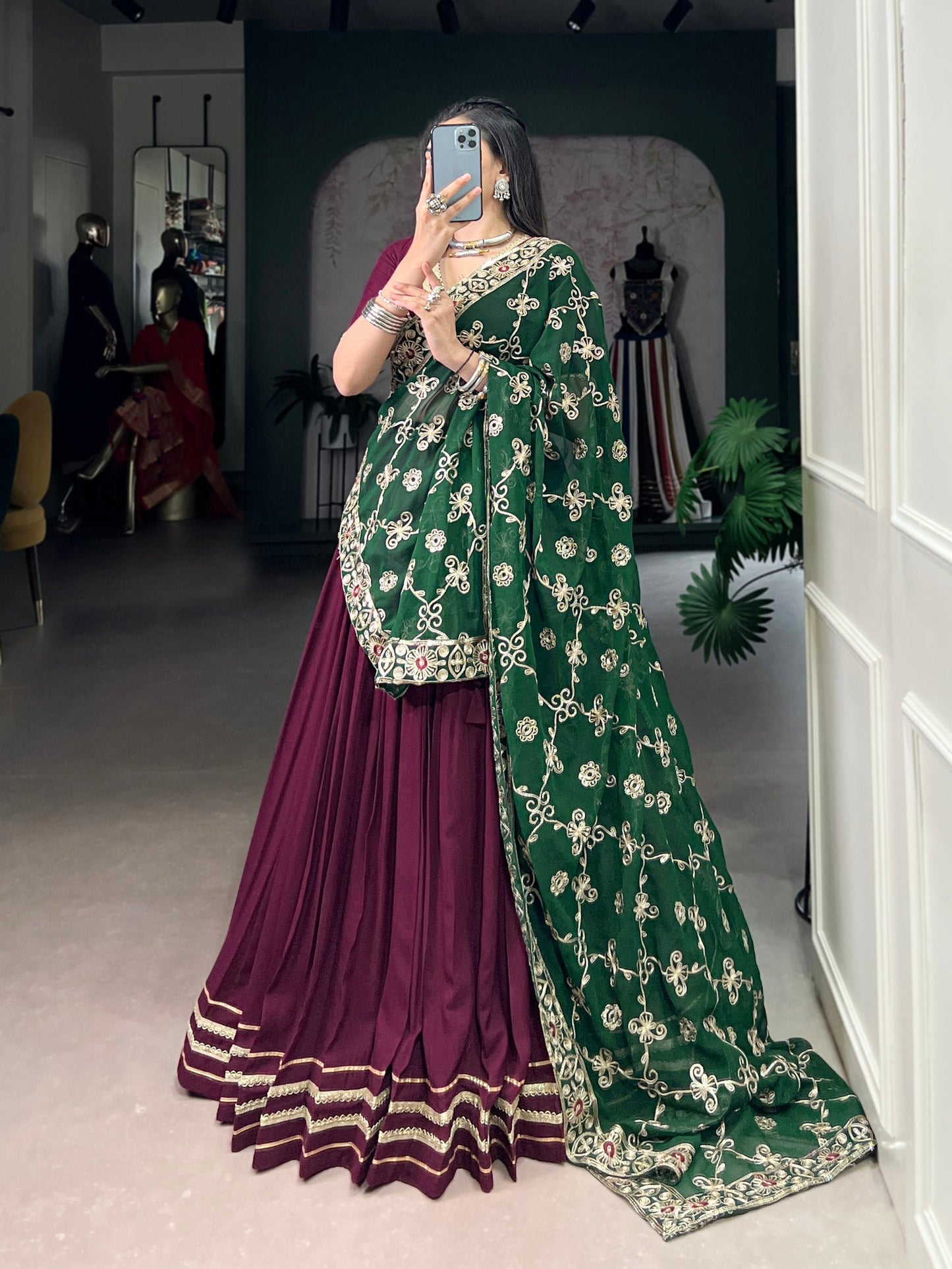 Amaira Berry Charm live Embroidered Lehenga Choli