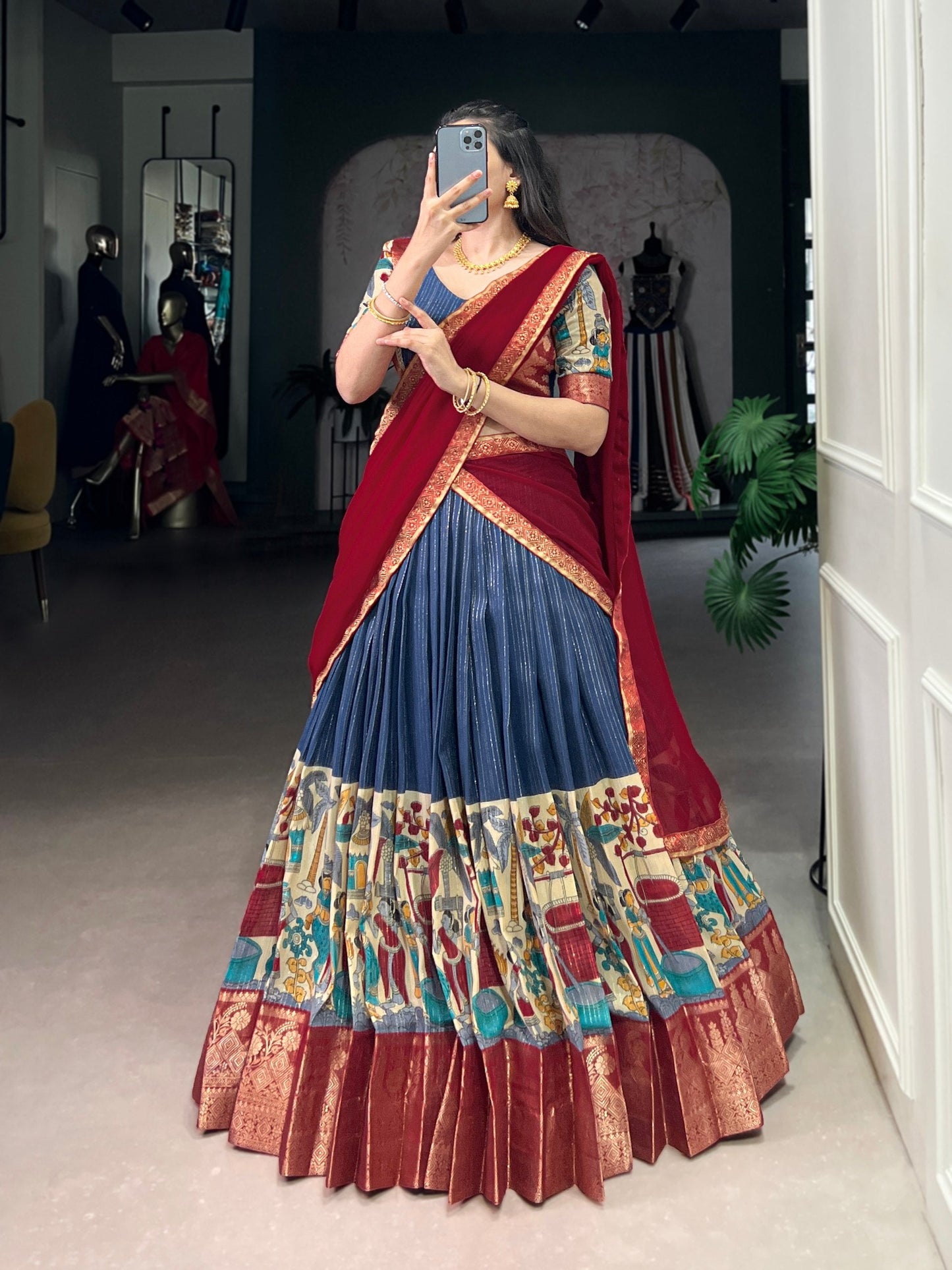 Kashvi’s Heritage Charm Printed Lehenga Choli