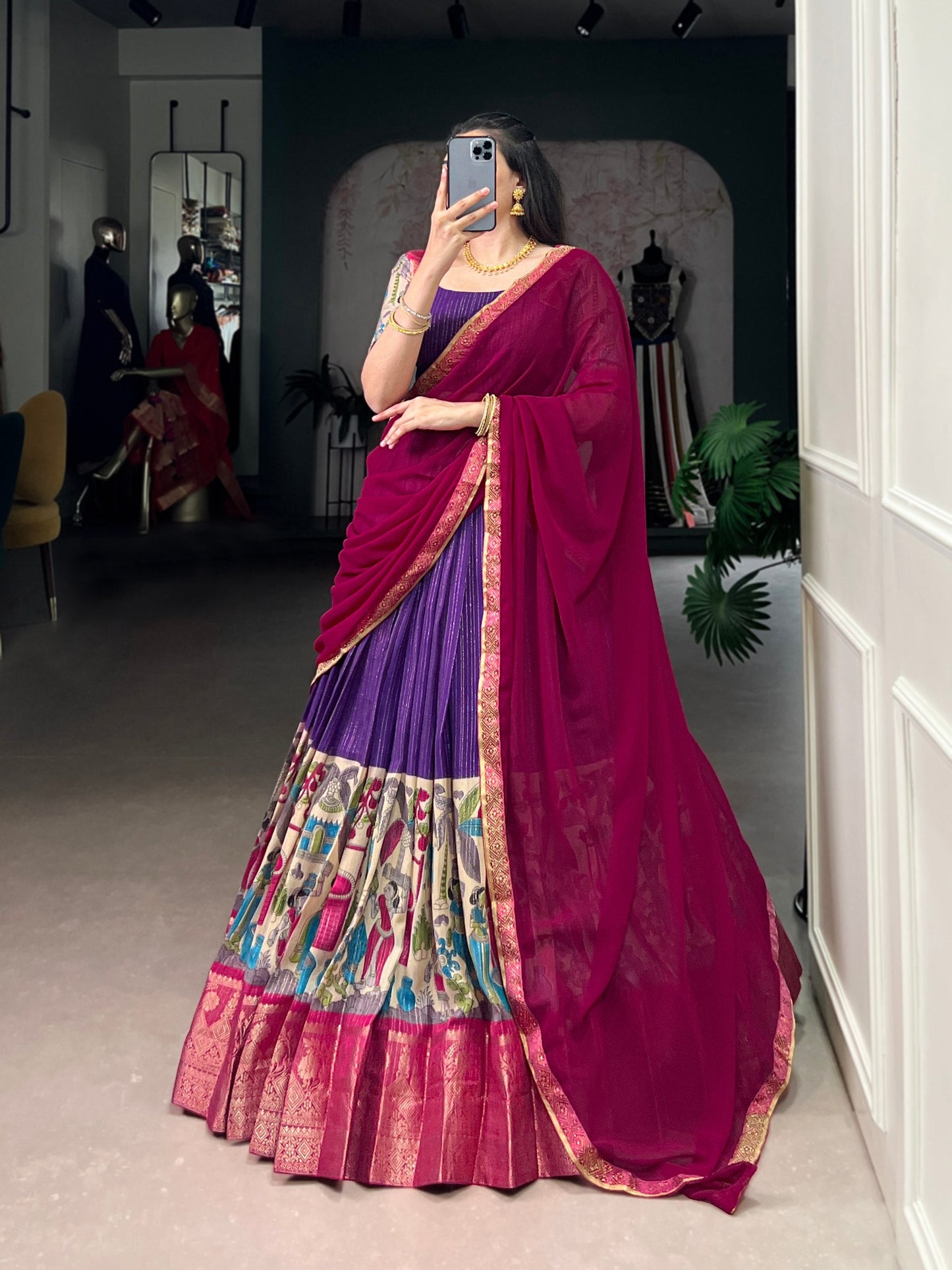 Kashvi’s Heritage Charm Printed Lehenga Choli