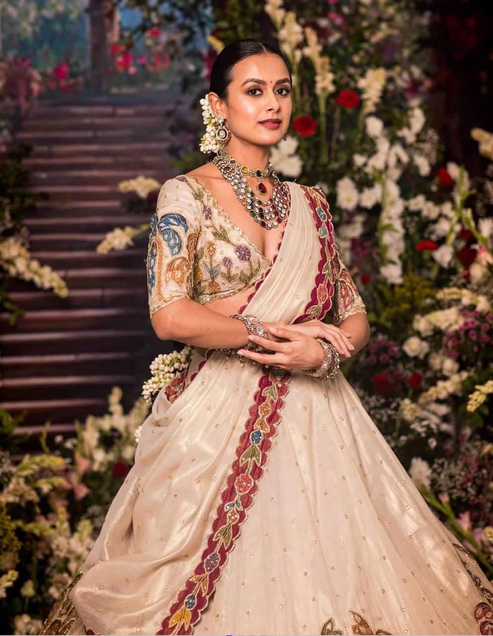 Garden of Grace - Tissue Simmer Silk Lehenga Choli