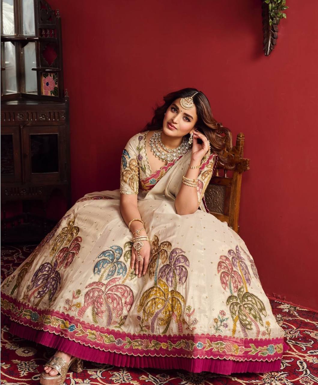 Garden of Grace - Tissue Simmer Silk Lehenga Choli