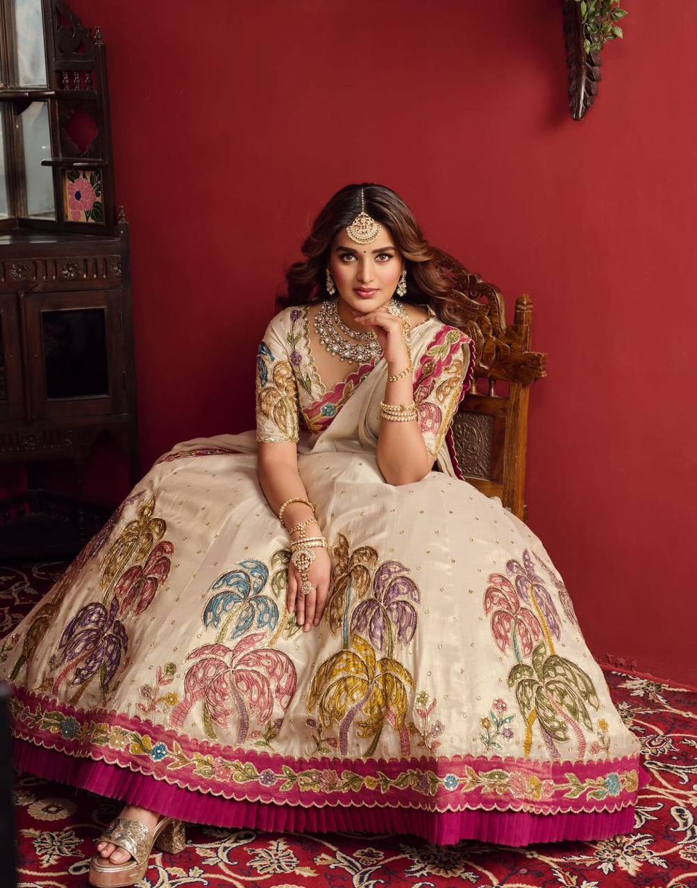 Garden of Grace - Tissue Simmer Silk Lehenga Choli