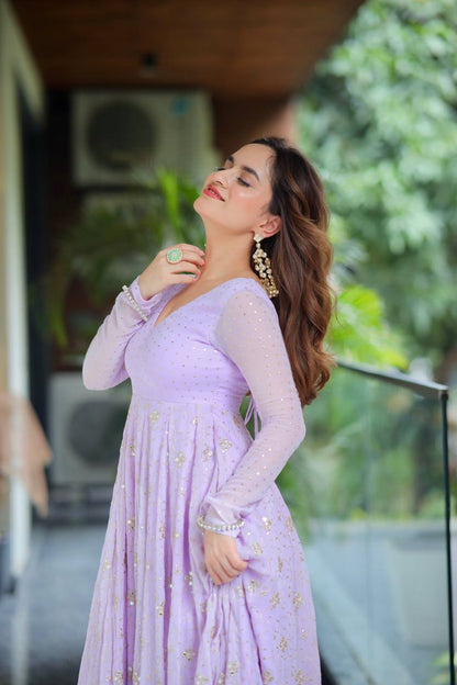 Ayana Lavender Radiance Anarkali Suit