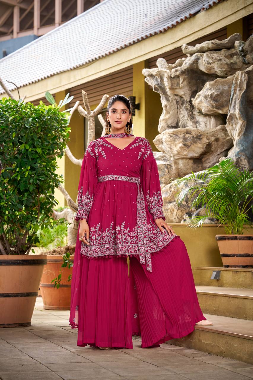 Rihana Festive Glow Embroidery Designer Suit