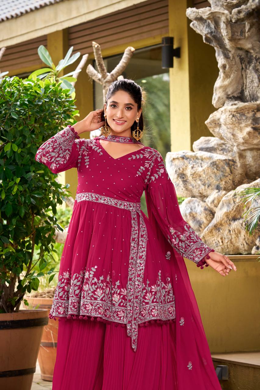 Rihana Festive Glow Embroidery Designer Suit