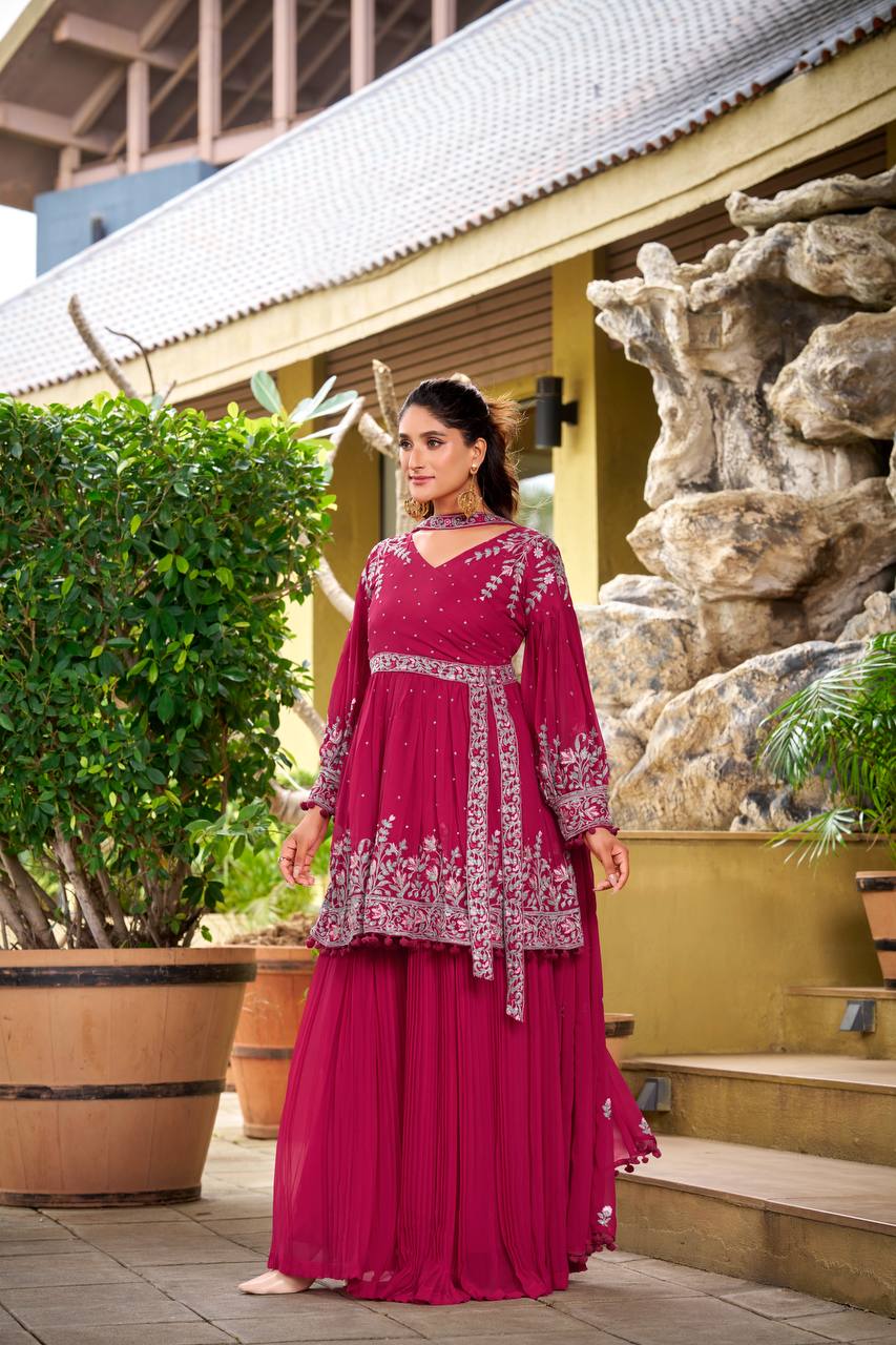Rihana Festive Glow Embroidery Designer Suit