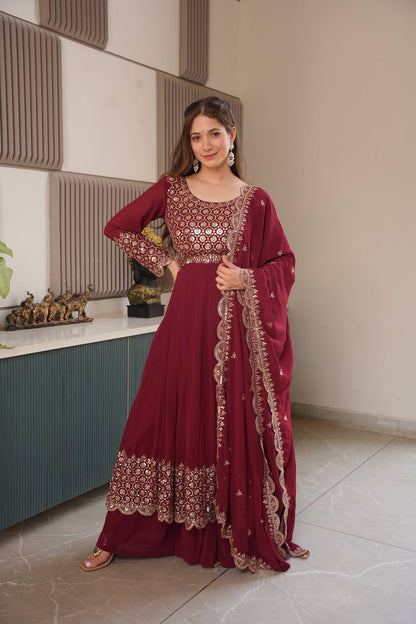 Samaira Heavy Faux Georgette Designer Party Wear Anarkali Gown