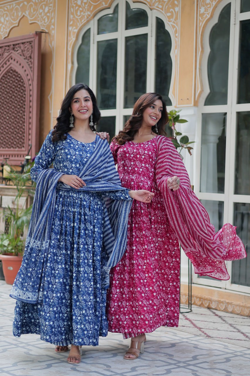 Morni Beautiful Printed Anarkali Dresses Success