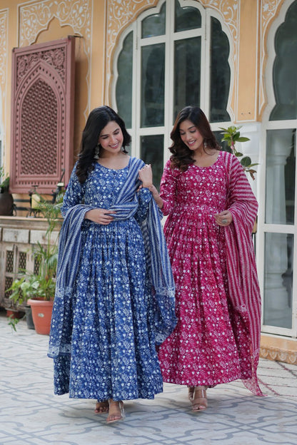 Morni Beautiful Printed Anarkali Dresses Success