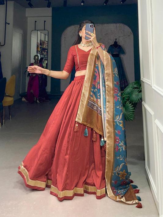 Royal Couture Designer Chinon Silk Lehenga Choli