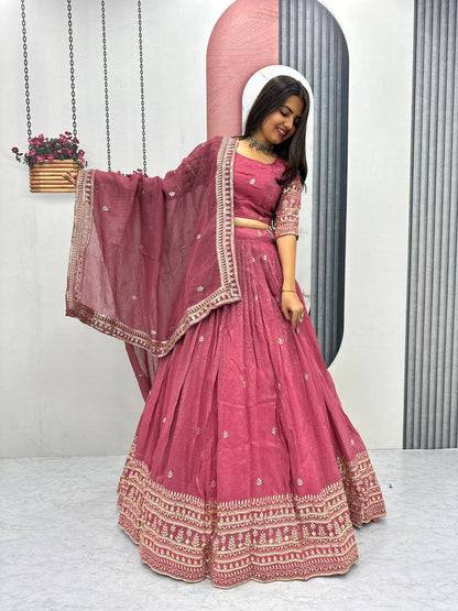 Ridhi’s Golden Charm Lehenga Choli