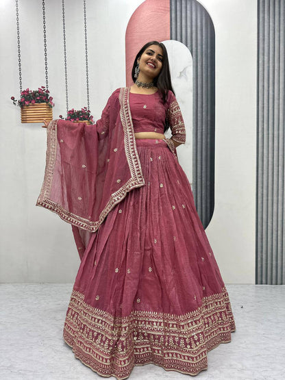 Ridhi’s Golden Charm Lehenga Choli