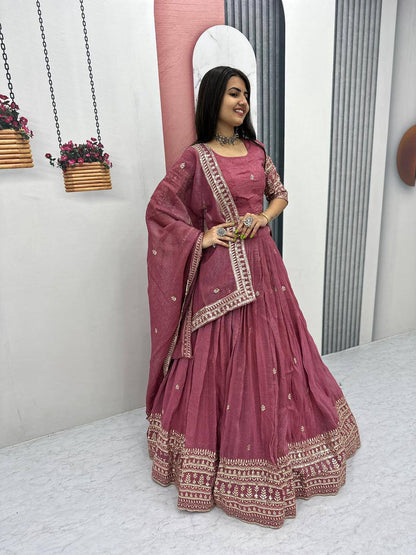 Ridhi’s Golden Charm Lehenga Choli