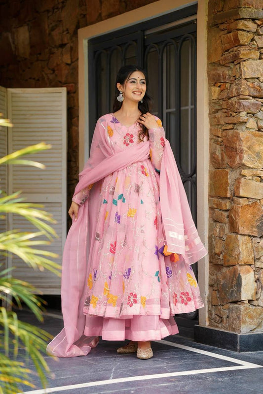 Jaipuri Petals Suit Set