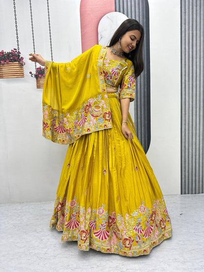 Aaradhya Sunshine Hand Embroidered Lehenga Choli