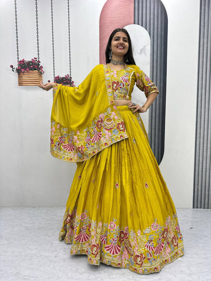 Aaradhya Sunshine Hand Embroidered Lehenga Choli