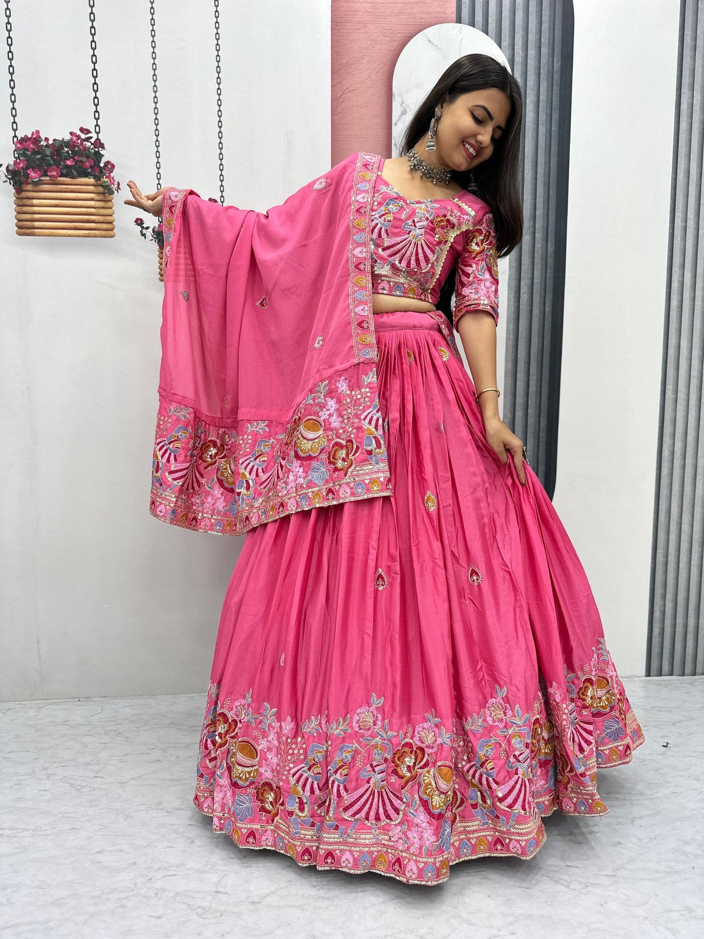 Aaradhya Sunshine Hand Embroidered Lehenga Choli
