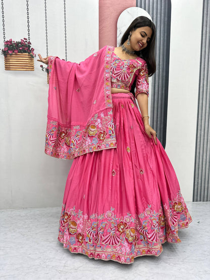 Aaradhya Sunshine Hand Embroidered Lehenga Choli