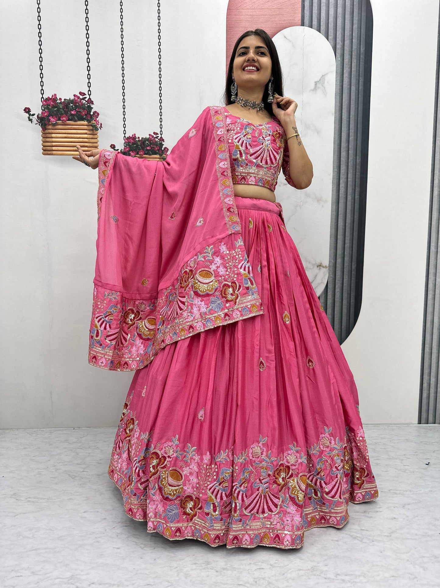 Aaradhya Sunshine Hand Embroidered Lehenga Choli