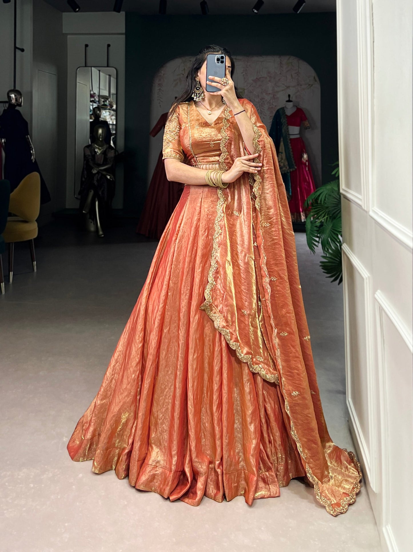 Rang-e-Mehal – A Royal Symphony of Silk Lehenga Choli