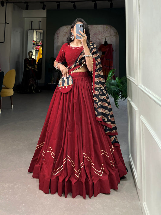 Preksha beautifully printed pure cotton lehenga choli