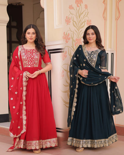 Jashn-e-Jaam Gold Embroidery Gown