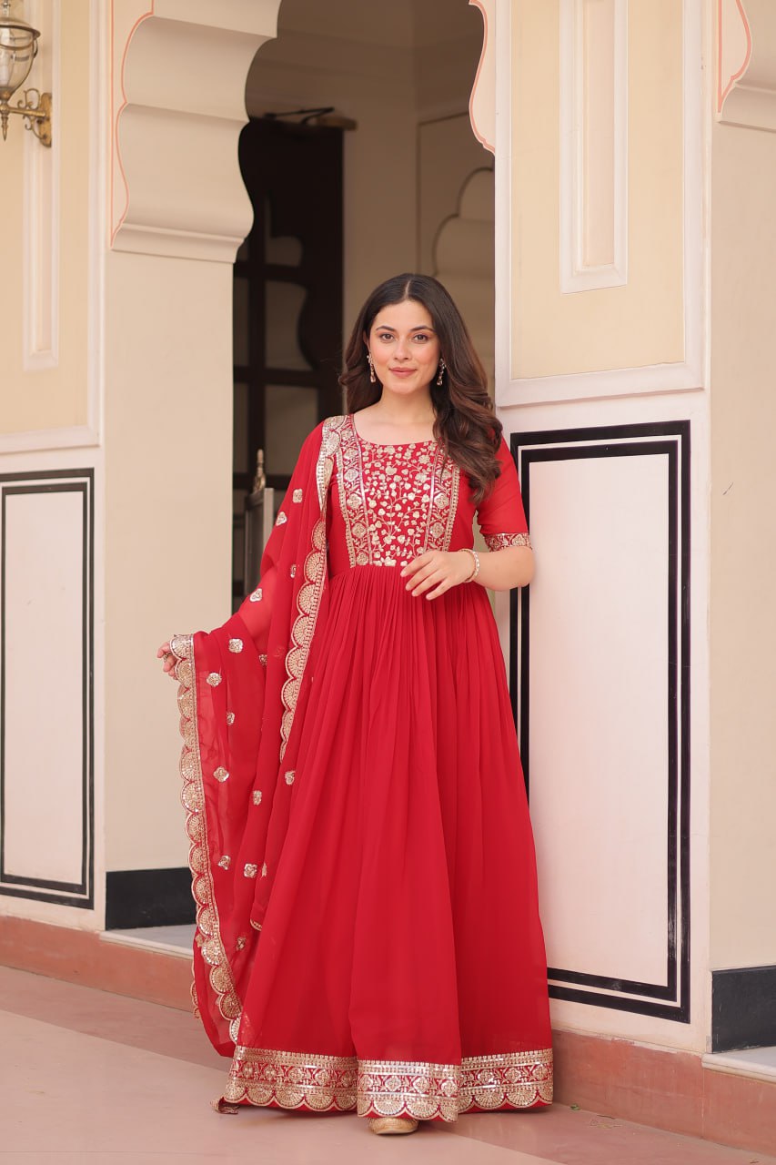 Jashn-e-Jaam Gold Embroidery Gown