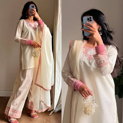 Sahiba Blush Pink Embroidery Patiala Suit Set