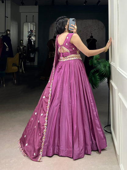 Amaira Royale Magenta Embroidered Silk Lehenga Set