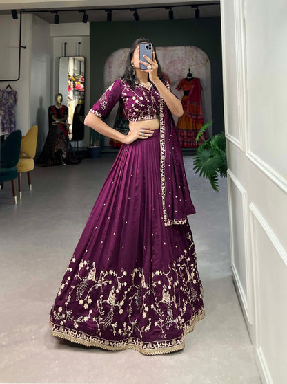 Taarini  Traditional Vichitra Silk Lehenga
