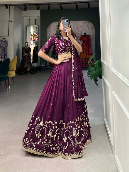 Taarini  Traditional Vichitra Silk Lehenga