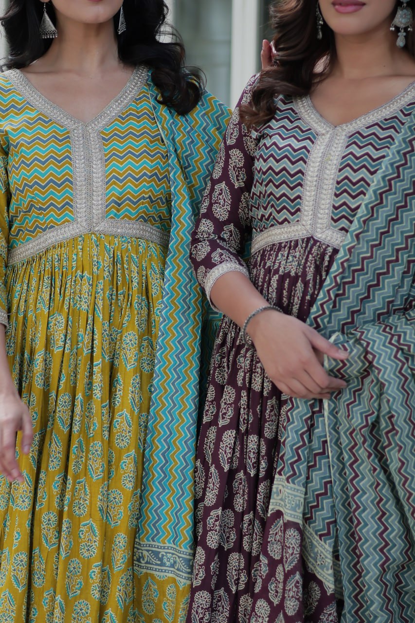 Hetvi Beautiful Pure Cotton Anarkali Suit