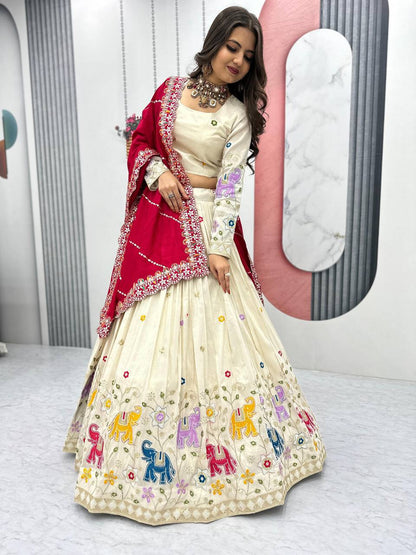 Zeenat  Pure Tissue Silk Lehenga Choli