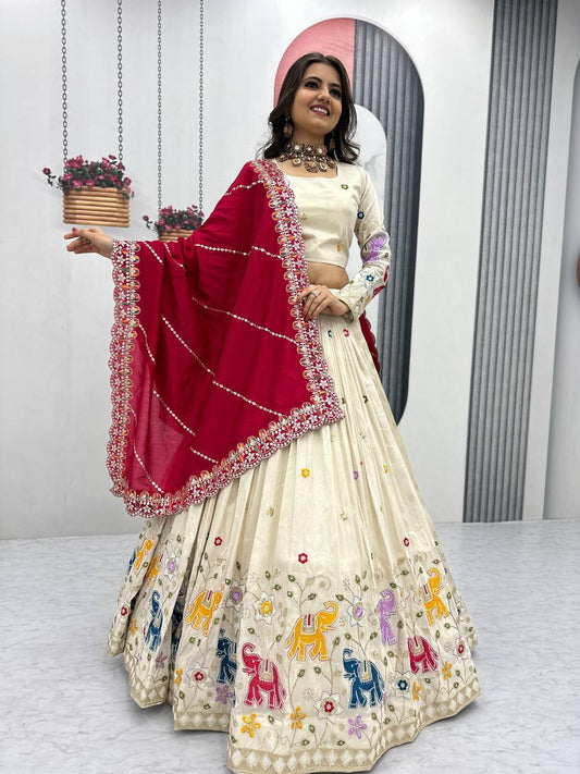 Zeenat  Pure Tissue Silk Lehenga Choli