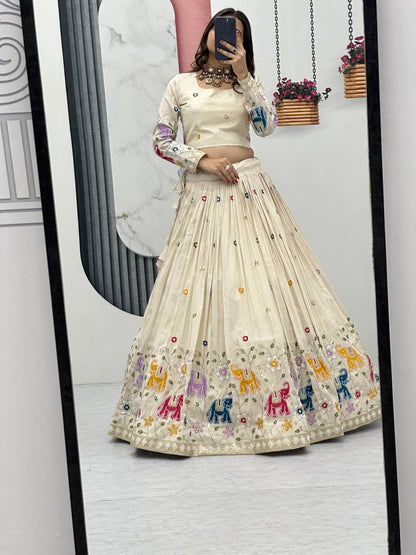 Zeenat  Pure Tissue Silk Lehenga Choli