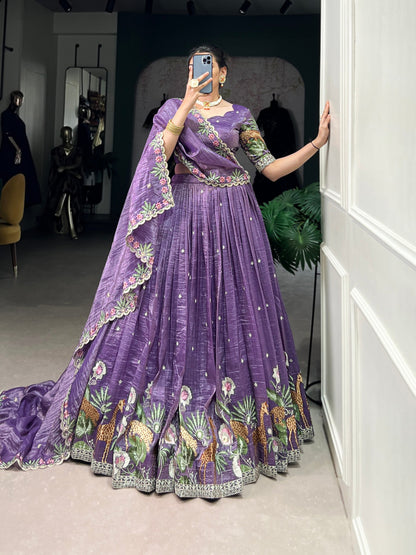 Rashmika Shine Like a Queen In Gold Crush Beauty Lehenga Choli